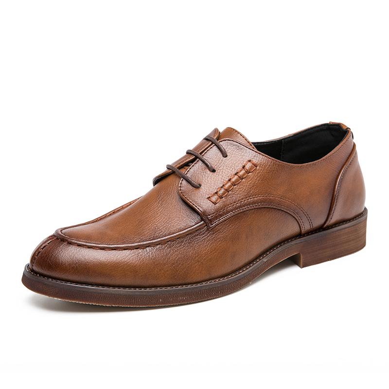 Good Quality Casual Leather Shoes For Men Large Size 47 Formal Leather Yuppie Business Shoes British Style Mens Dress Shoes 2024