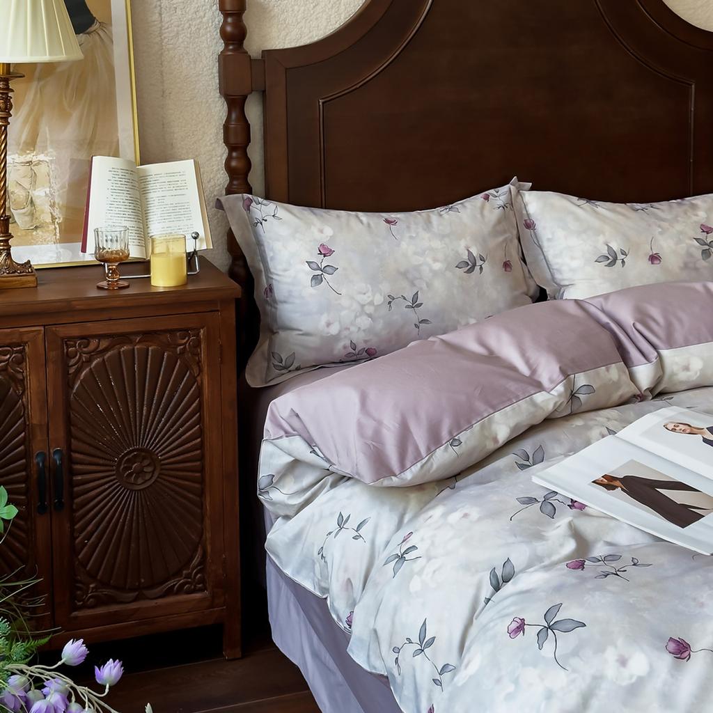 100% Cotton Bedding Set Ins Korean Floral 3D Printed Duvet Cover Bed Linen Flat Sheets Set 2 Pillowcases Twin Double Queen Size