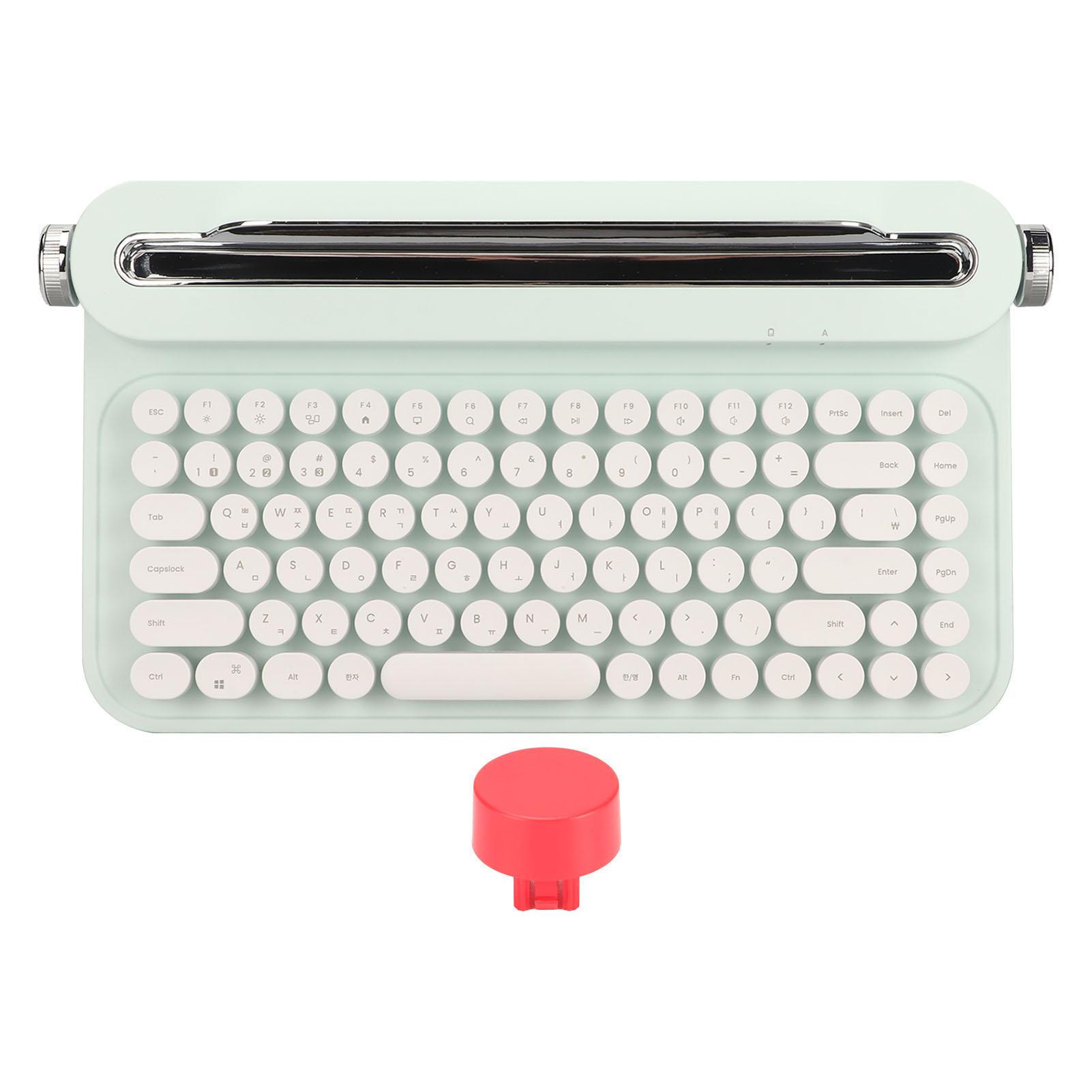 

Vintage Keyboard 86 Keys Portable Wireless Keyboard with Integrated Stand for for for