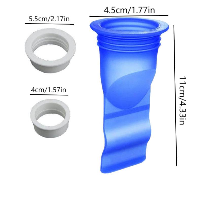 3pcs/lot Silicone Floor Drain Anti Odor Sink Floor Drain Backflow Preventer Trap for Pipes Tubes in Toilet Bathroom Kitchen синий