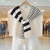 Korean-Style Striped Shawl Shirt: Versatile Summer Sun Protection and Travel Cover-Up