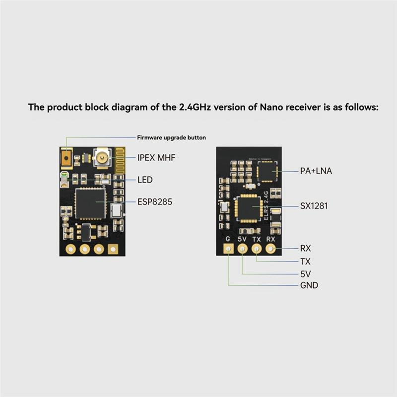 C-Convenient-ELRS Receiver 2.4Ghz NANO RX Diversity Receiver 100Mw Built-Intcxo Forrc FPV Long Range Traversing Drones Parts