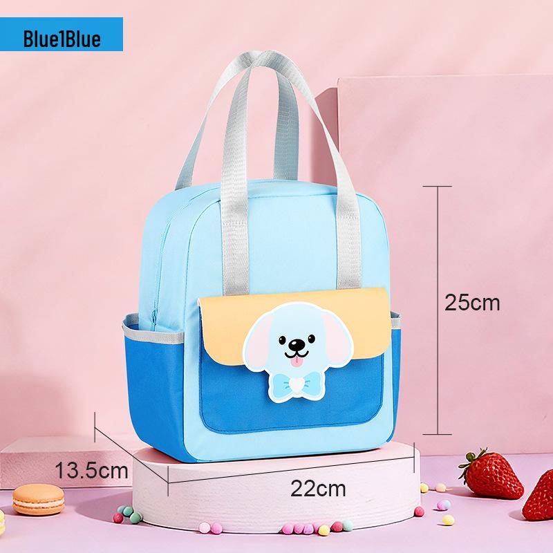 

Cute Oxford Cloth Bento Lunch Bag with Thickened Aluminum Foil Insulation небо синє кольору