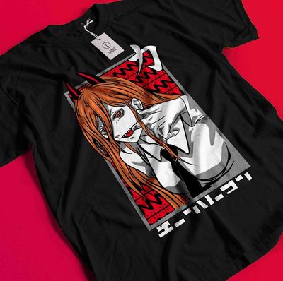 Chainsaw Man Makima T-Shirt Asa Aki Anime Denji Shirt Power Tshirt All Size Tee BB533