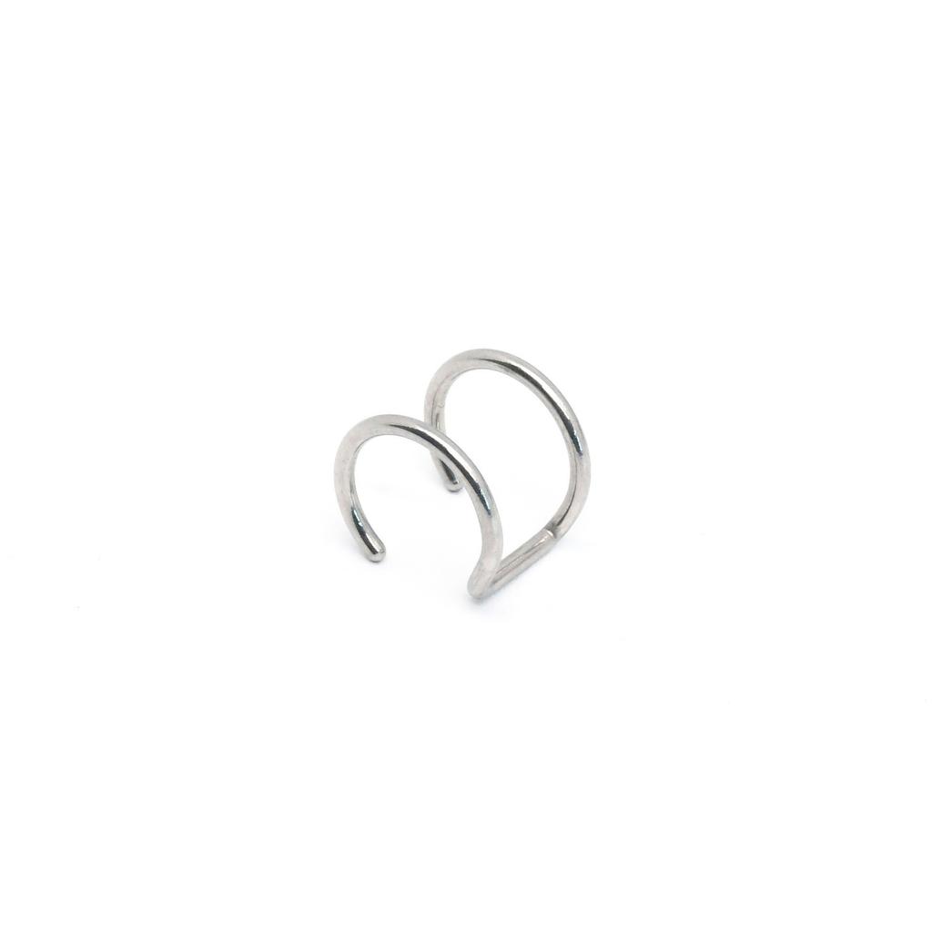 Stainless Steel Electroplating European And American Fashion U-shaped Non-piercing Double-layer Ear Clip Personality Lip