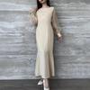 Four Seasons Long Sleeve Splicing Dress Long Dress Fishtail Dress Slim Temperament