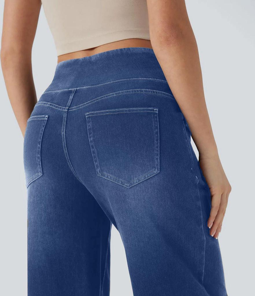 2025 Summer Women's High-Waisted Slimming Wide-Leg Jeans: Casual, Versatile, and Fashionable