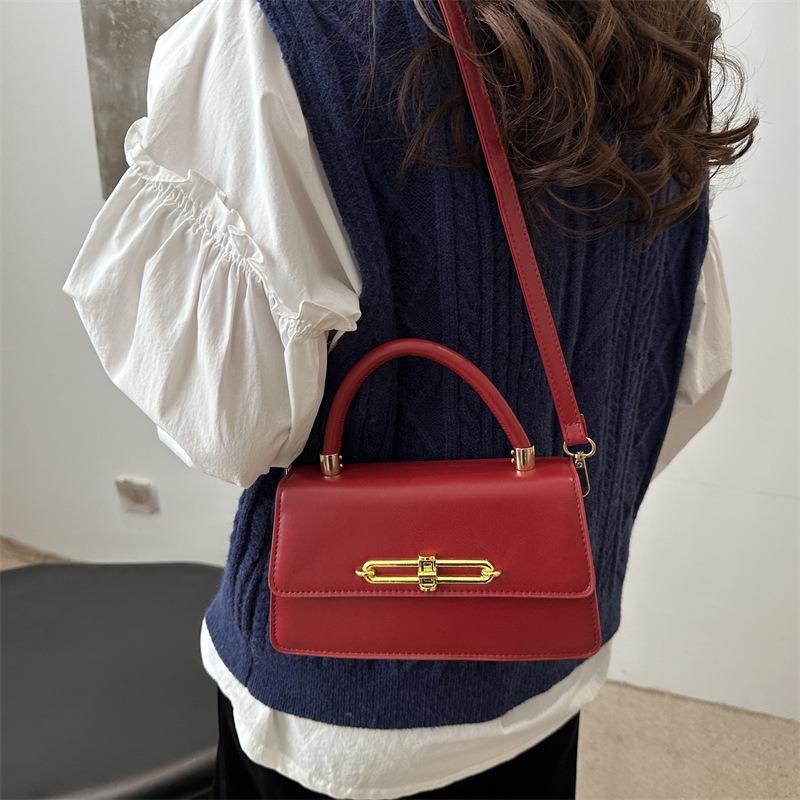 Fresh and Sweet Girl's Women's Bag Personalized Winter Fashion Shoulder Messenger Bag Simple New Small Square Bag