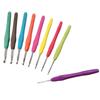 9pcs Knitting Tool Sweater Needle TPR Soft Handle Aluminum Crochet Color Handle Sweater DIY Craft Scarf Sewing Needles Knitting