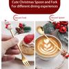 Weihnachtsdekorationen für Zuhause, Weihnachten, Tischdekoration, Edelstahl, Kaffeelöffel, Weihnachtsbaum, Neujahr 2024, Navidad 2023, Geschenke