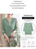 Mom's Spring Gauze Knit Top - Breathable Seven-Sleeve T-Shirt for Middle-Aged and Elderly Women