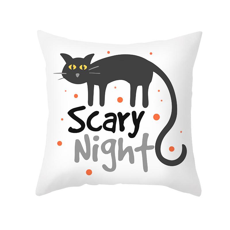 Halloween Pillow Cover Cartoon Pumpkin Head New Peach Skin Cushion Cover Sofa Cushion