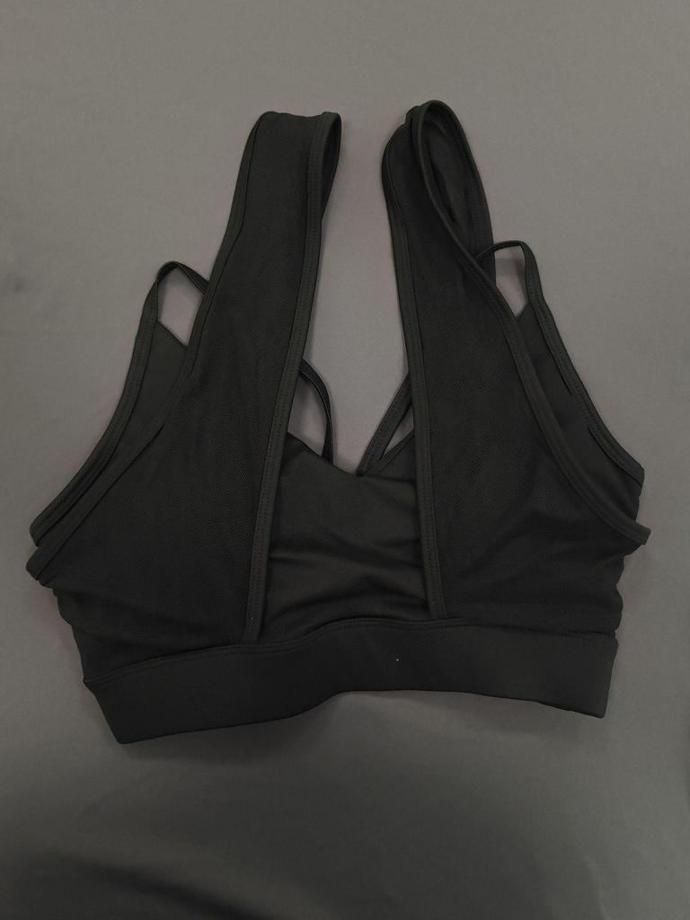 2024 Cross-Border Mesh Sports Bra Set: Trendy Sexy Fitness Apparel for Women - Perfect for Pilates and Yoga
