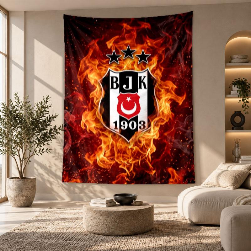 Dekoratives Wandbehang, Beşiktaş FC Aufdruck Wandkunst, Leichte Wanddekoration für Schlafzimmer Hintergrund