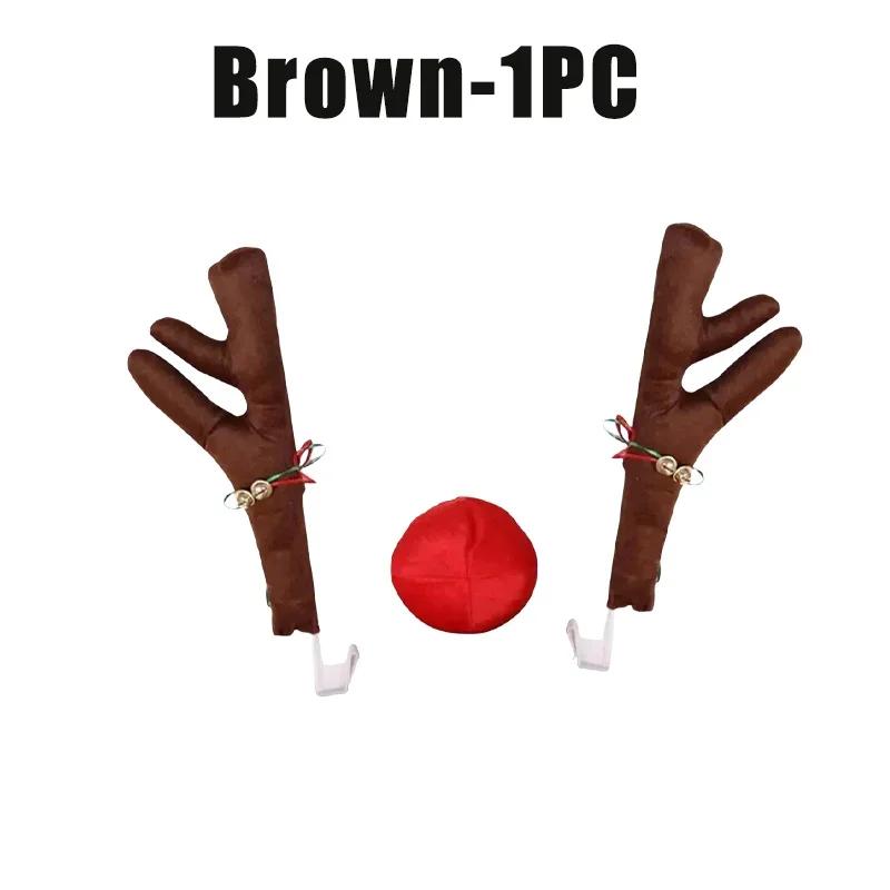 Car Christmas Decor Reindeer Antlers Headband Window Car Accessories Holiday Auto Styling for Christmas Festive Car Decoration