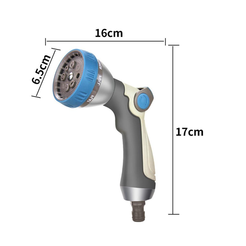 1pc Garden Hose Nozzle With 8 Spray Patterns Thumb Control Shower Mist Jet Garden Hose Sprayer For High-pressure Cleaning