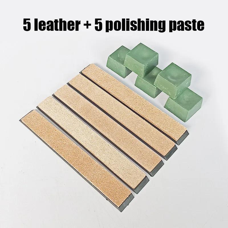 Polieren Leder Bord Doppelseitige Rasiermesser Werkzeug Messer Spitzer Stein Chrome Oxide Compound Polieren