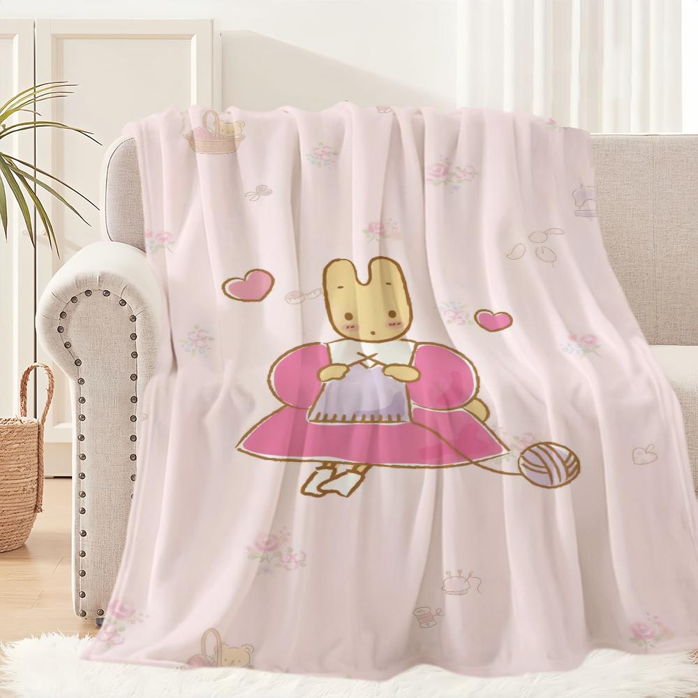 Cartoon M-Marron C-Cream Cute Blanket Plush Nap Sofa Rug for S-Sanrio Living Room Office Bedroom Birthday Home Travel Kid Gifts