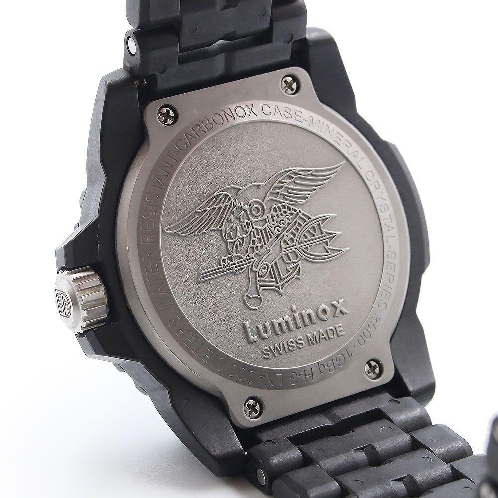 Used Luminox 3510 Navy Seals 3500 Series Quartz Carbon Stainless Steel Black Silver Watch with Box LUMINOX (Used)