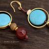 Handmade Ethnic Turquoise Tassel Earrings - Artistic Retro Chinese Style for Women