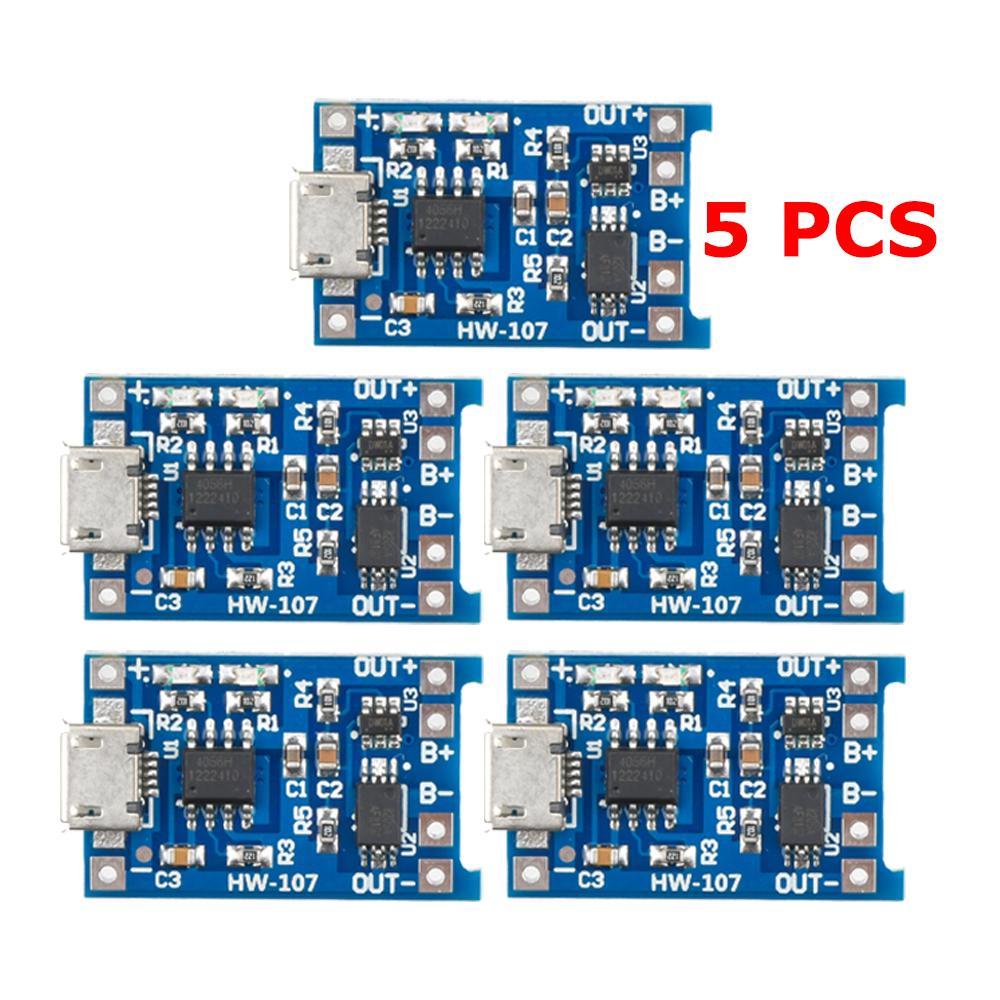 1-10 Stück Micro USB 5V 1A 18650 TP4056 Lithium-Batterielademodul Ladeplatine mit Schutz Doppelfunktionen 1A Li-ion