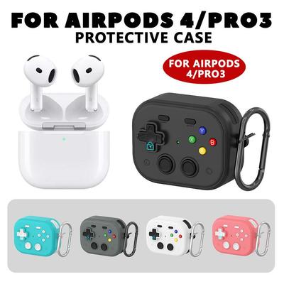 3D Spielkonsole Schutzhülle für AirPods Pro 3 Hüllen Abdeckung Flüssiges Silikon Design Kopfhörer Schutzhülle mit Reinigungsset