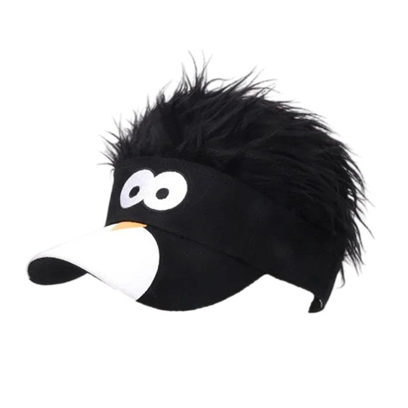 Wig Baseball Cap Funny Novelty Hat For Parties Festivals And Cosplay Event Adjustable Breathable Design