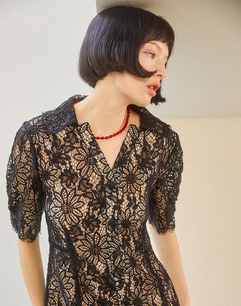 LAFELSORTOF Lace Long Dress