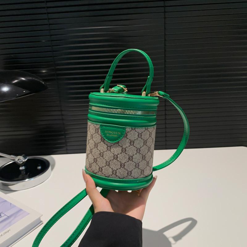 Stilvolle Sommer-Eimer Tasche Für Damen In Schwarz Weiß Grün Khaki Und Rosenrot