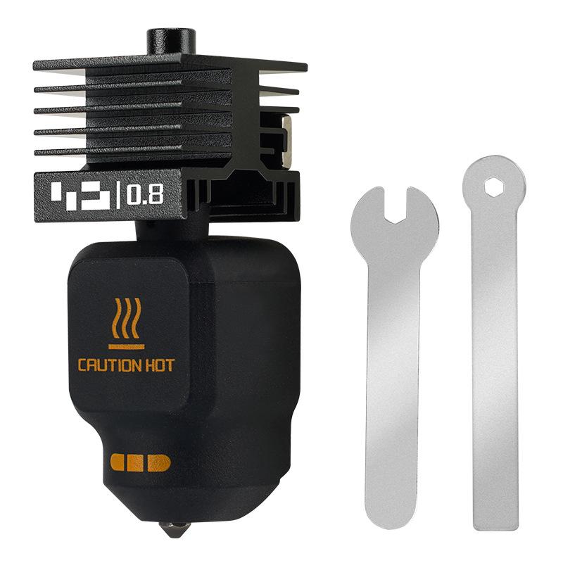 Kingroon Hotend Assembly for TuoT Zhu P2S with High-Flow Hardened Steel Nozzle (H2D/H2S/H2C Compatible).