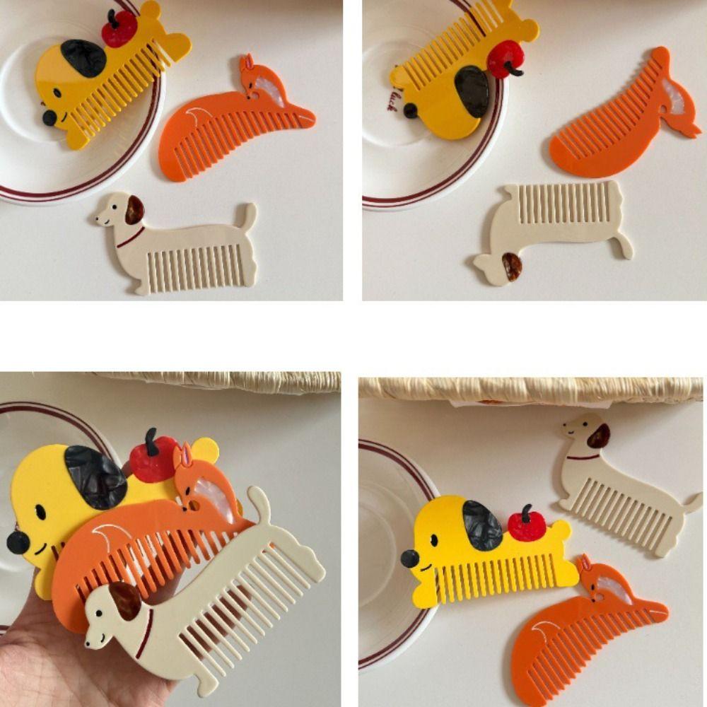 Acetic Acid Cartoon Makeup Comb Fruit Hairdressing Combs Animal Acetate Comb  Dormitory
