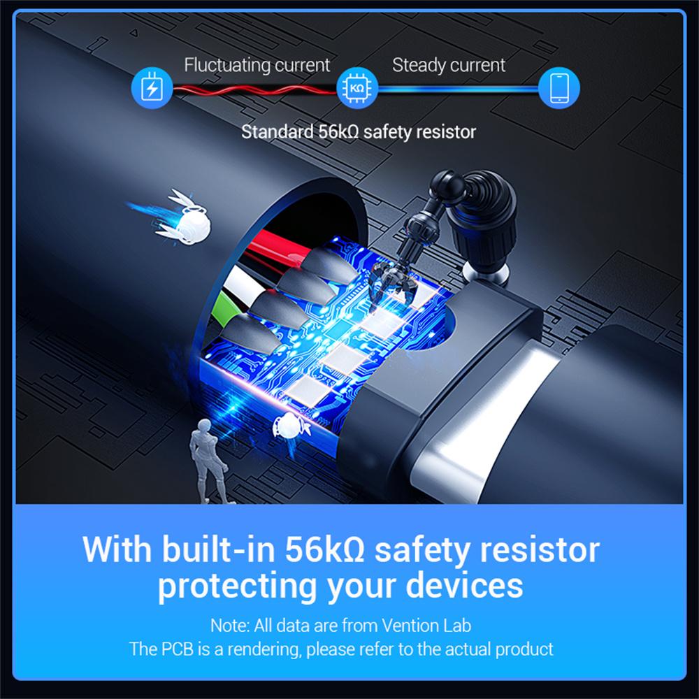 VENTION COKBI 3m USB 2.0 Type A to Type C Cable 3A Fast Charging Phone Tablet Data Cord