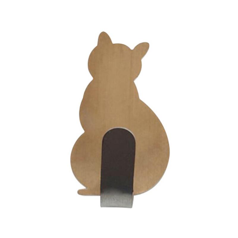 2 Pcs/lot Cat-shaped Wall Mount Hooks - Decorative Stainless Steel Hanger (1000g)