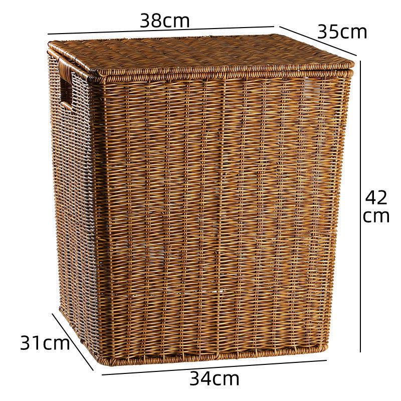 Очень большая плетеная корзина для хранения из искусственного ротанга с крышкой для одежды Flip Lid 5750₽