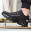 Mode Anti-Smash Sicherheitsschuhe Herren Stahlkappe Sneaker Luftpolster Sport Arbeitsschuhe Männlich Bauarbeit Sicherheitsstiefel Männlich Atmungsaktiv