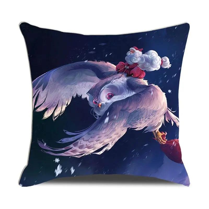 Christmas Pillowcase Santa Claus Snowman Pillowcase Sofa Car Cushion Cover Home Decoration New Year Christmas Gift