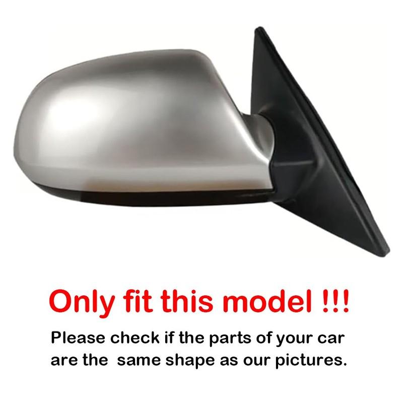 For Hyundai Elantra 2001 2002 2003 2004 2005 ABS Rearview Side Mirror Cover Wing Cap Exterior Door Housing Trim Adhesive Sticker