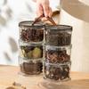 Kitchen 1/2/3 Layers Seasoning Jar Spices Storage Box Clear PP Material Sealed Food Container with Lid Cabinet Organizer