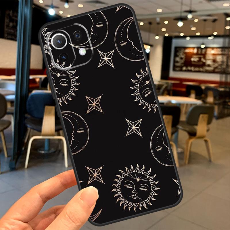 Crescent Moon Sun Case For Xiaomi 13 14 15 Ultra 11T 12T 13T 14T Pro POCO X7 Pro X3 X5 X6 F5 F6 M6 Pro Coque