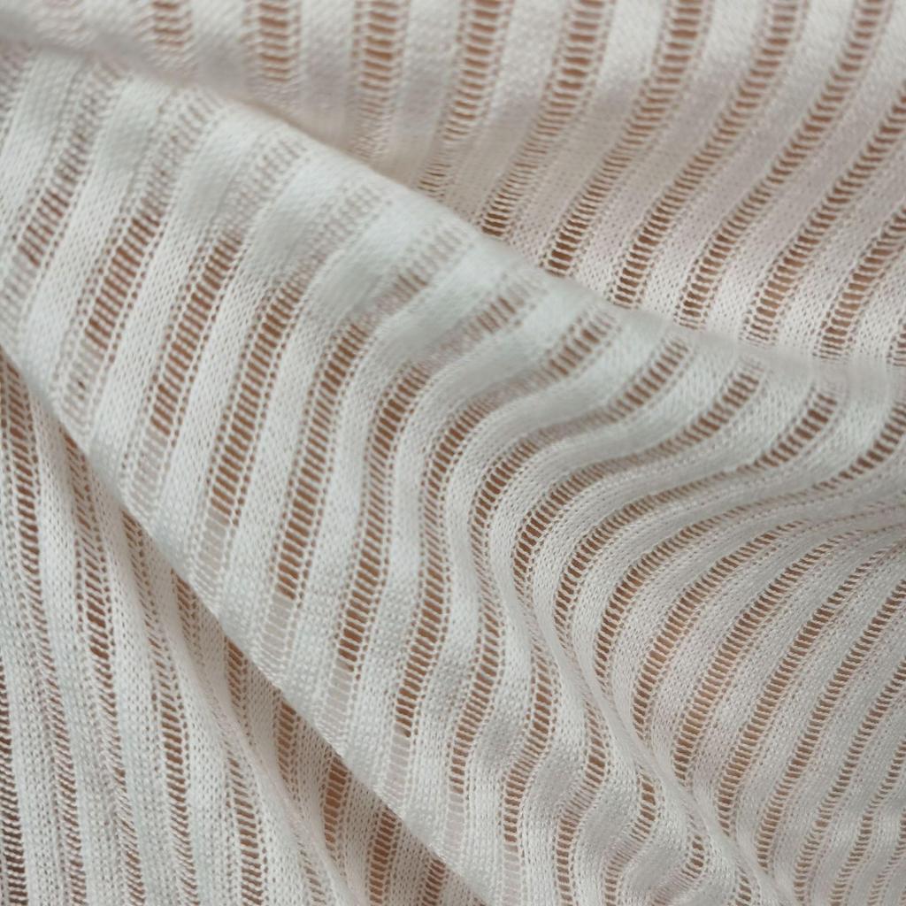 Neck Sleevewhite Long Round Women Elegant Striped See Through Outfits Tshirts Tees Skinny Club Tops