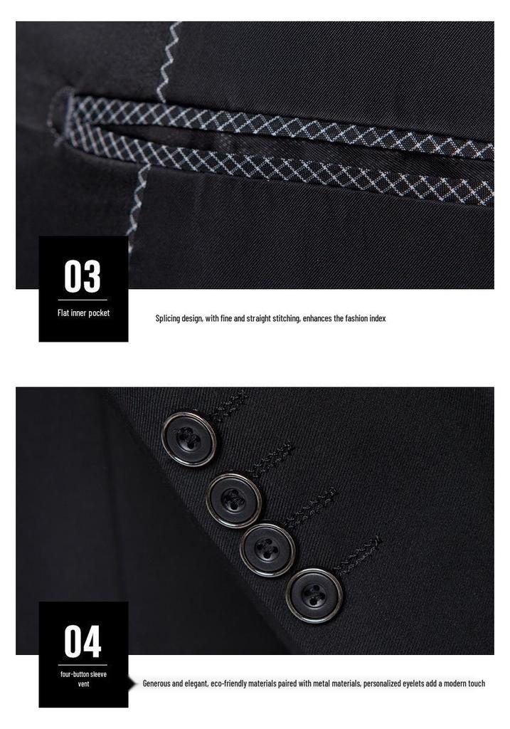 Men's Three-Piece Business & Wedding Suit Set