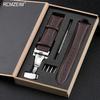 Litchi Pattern Design Leather Wrist Band 18mm 20mm 22mm Men Women Strap with Butterfly Buckle Gift Box Packaging Watchband