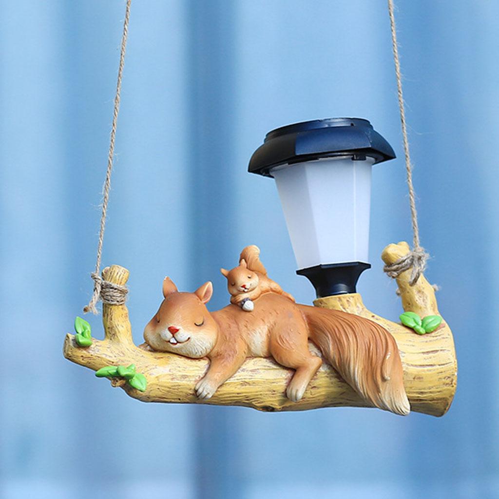 Harzfigur Gartenschmuck Solarleuchte Rasen Garten Lebendige Statuen Hängelampe