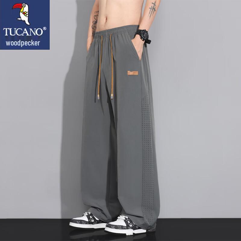 TUCANO Men's Summer Ice-Feel Breathable Loose Straight Leg Casual Pants