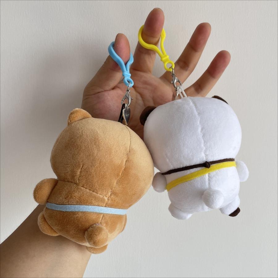 Cute Bubu Dudu Plush Toy Stuffed Plush Panda Keychain Kawaii Fluffy Brown Bear Toy Doll Soft Bag Pendant Couple Birthday Gifts