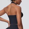 Elegant Backless Halter Yoga Bra – Seamless Breathable Sports and Fitness Vest