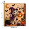 DIY Diamond Painting Kit Halloween Cat Pearl Diamond Painting, Partially Pre-Punched Canvas, Perfect for Home Decor and Holida