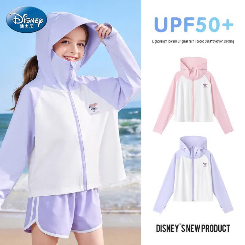 Disney Girls  UPF50+ Hooded Sun Protection Jacket 140