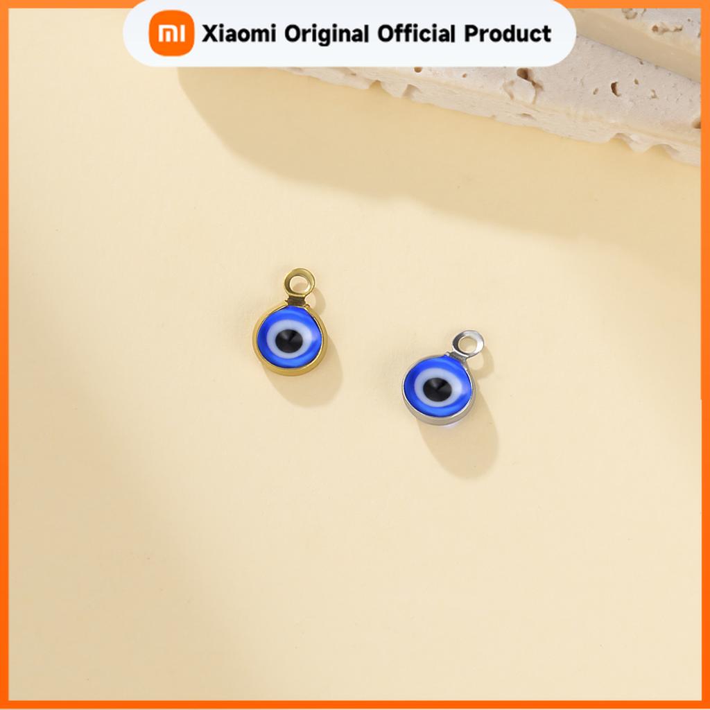 Xiaomi 5pcs Blue Evil Eye Stainless Steel Charms With Lobster Clasp Gold Color DIY Pendant for Bracelet Necklace Earring Jewelry Making