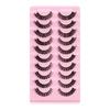Curled Multi-layer European and American Imitation Mink Eyelashes 10 Pairs of False Eyelashes